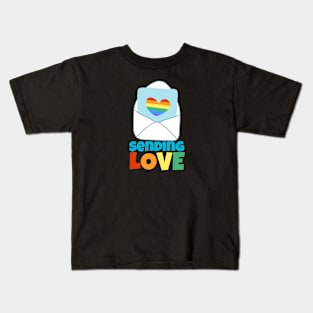 Sending Love LGBT Pride Kids T-Shirt